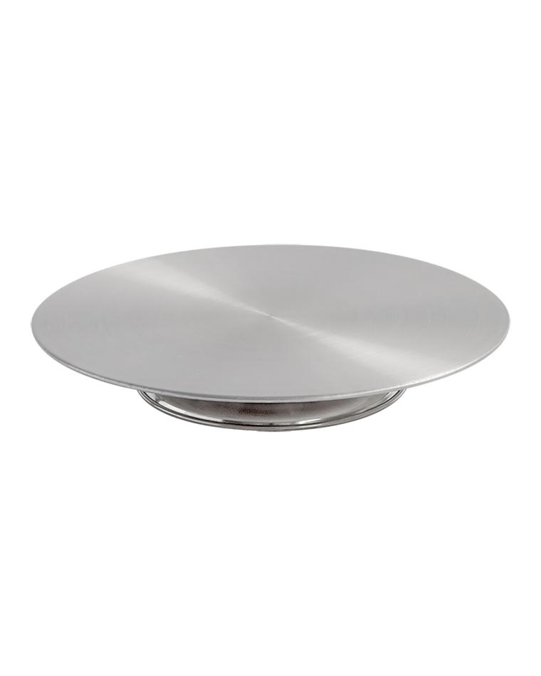 Présentoir à Gâteaux - Ø33 CM - Inox - Base Pivotante - Promoline