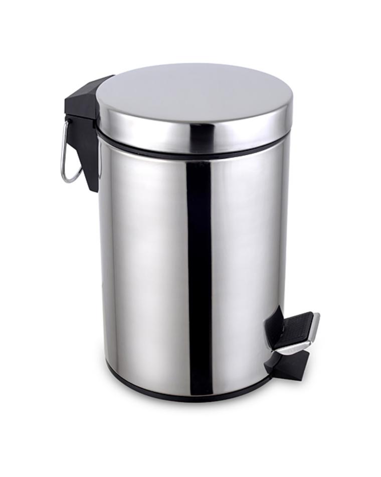 Poubelle à pédale - 20 Litres - Inox - Promoline