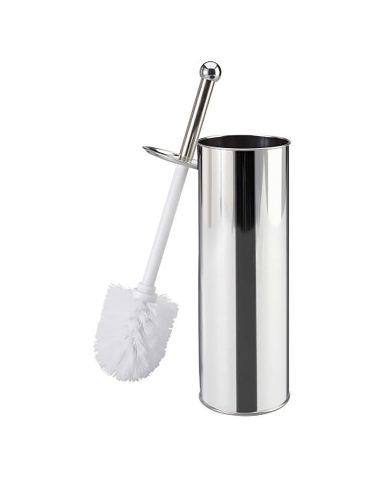 Brosse WC - Inox - Blanc - Promoline