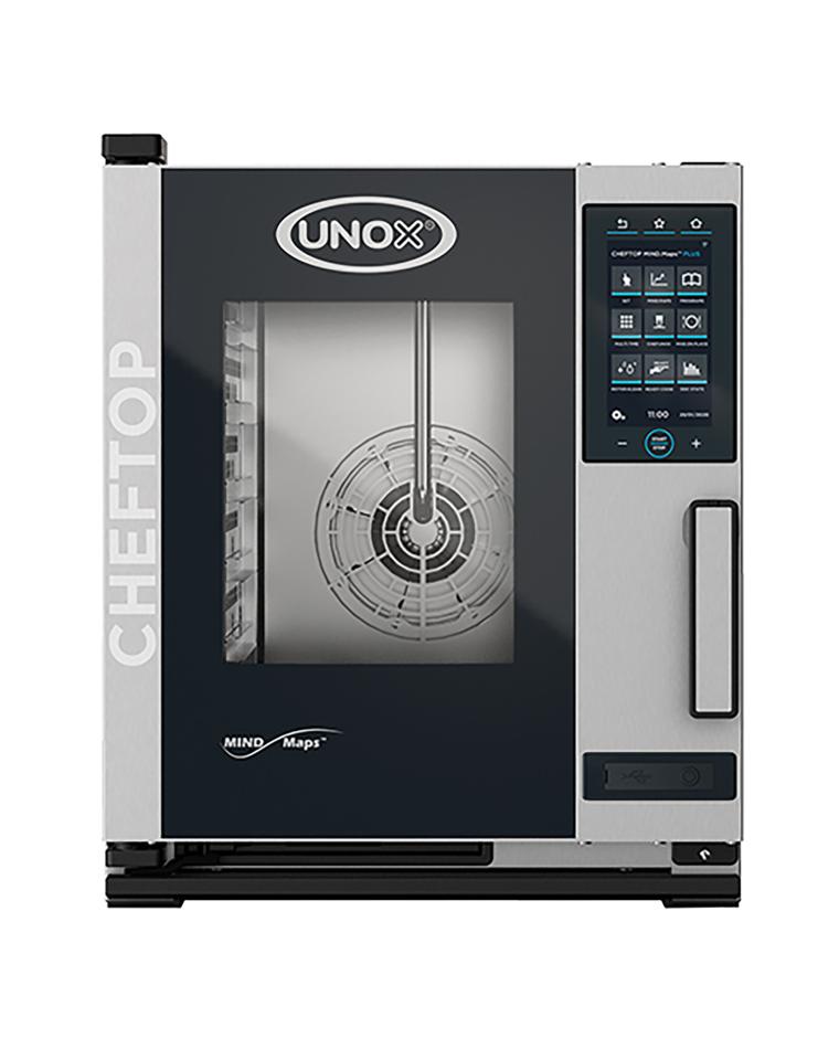 Cheftop Mindplus - H 64.9 x 53.5 x 72 CM - 57.2 KG - 380 - 415 - Sans - Prise V - 5200 W - Inox - +30°C / +260°C - Unox - 596239