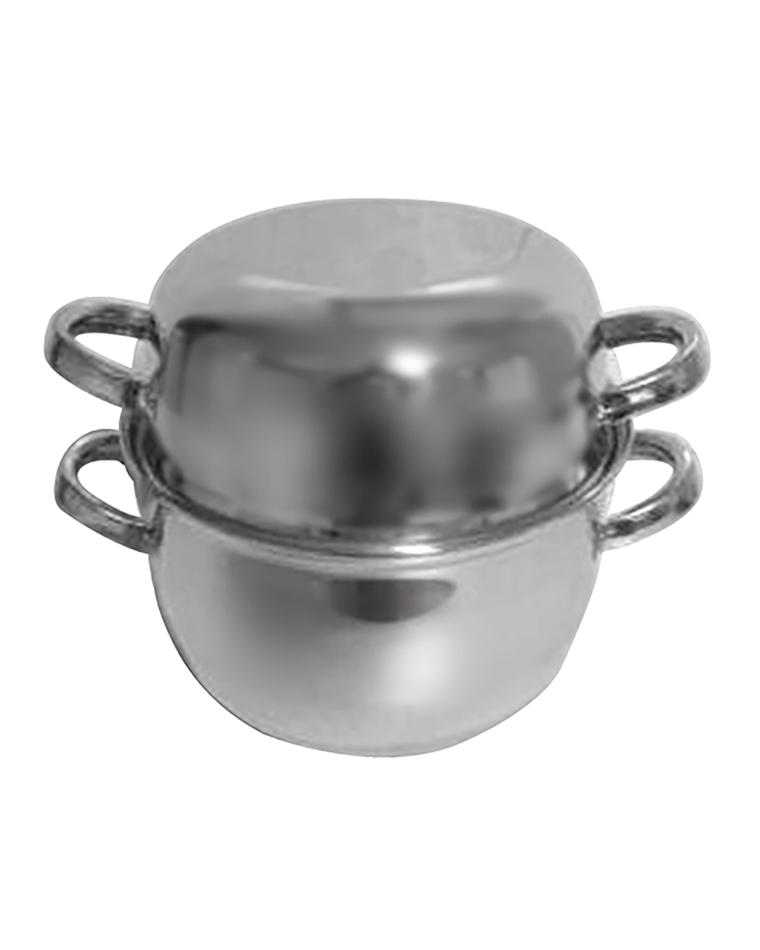 Poêle à moules - H 12 CM - 0,85 KG - Ø20 CM - Inox - Modèle Rehaussé - 180042