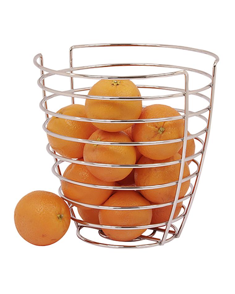 Corbeille à fruits - H 24,5 CM - 1,11 KG - Ø24,5 CM - Chromé - 504001