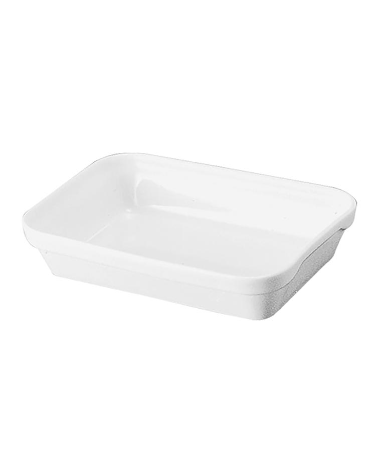 Plat à gratin - H 4 x 19 x 13 CM - 0,415 KG - Porcelaine - Blanc - Revol - 735631