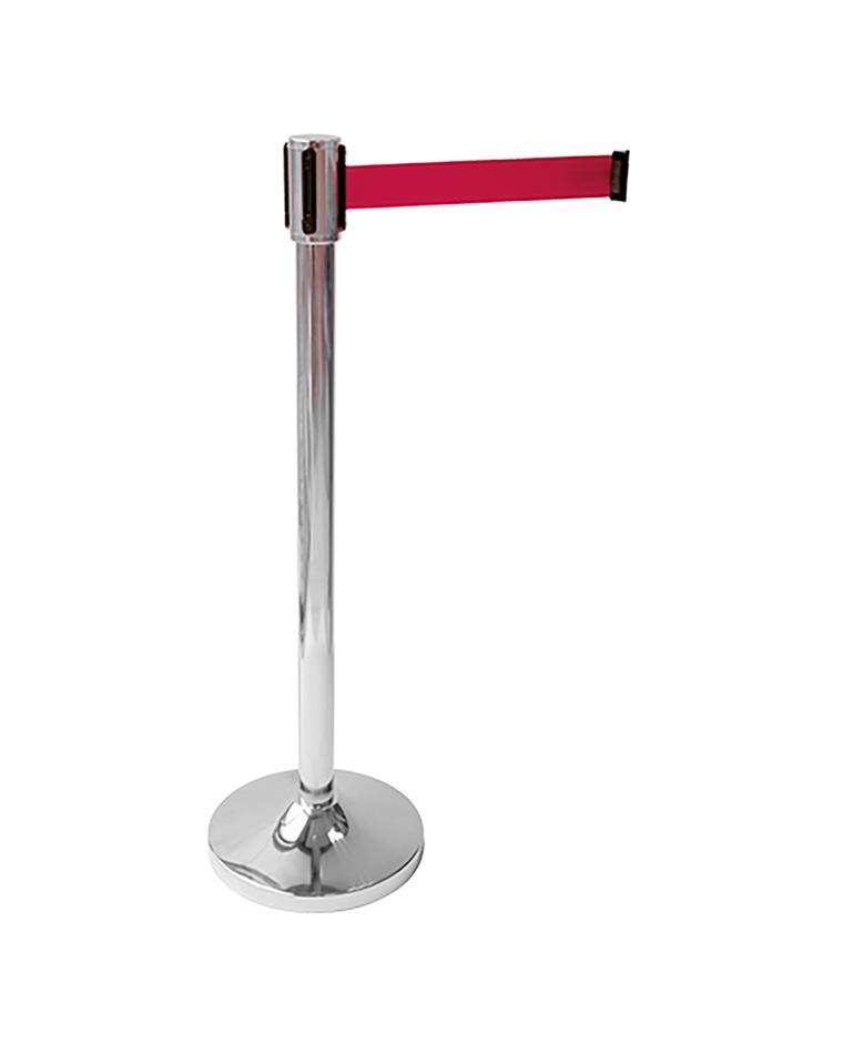 Poteau barrière - H 91 CM - 8 KG - Ø32 CM - Inox - Rouge - 861280