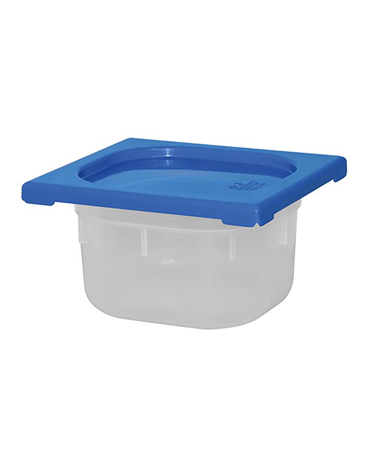 Boîte Alimentaire - 1/6 GN - 1.5 Litre - H 10 x 17.6 x 16.2 CM - Polypropylène - Bleu - -40°C / +70°C - Hermétique Verrouillable - Caterchef - 953871