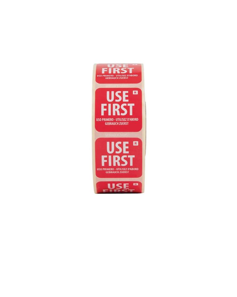 Etiquettes de durée de conservation - "Use First" - 1000 pièces - Ø 2,5 CM - Vogue - E149