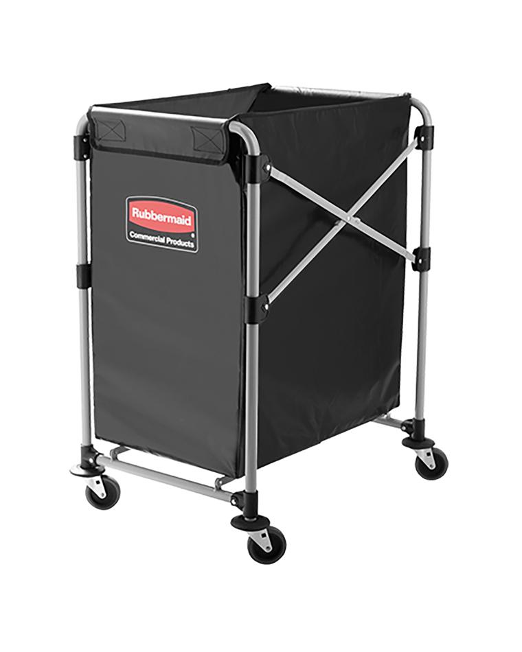 Chariot pour sacs à linge - H 83,9 x 51,6 x 61,3 CM - 6 KG - Acier enduit de poudre - Gris - 150 Litres - Rubbermaid - RM9240