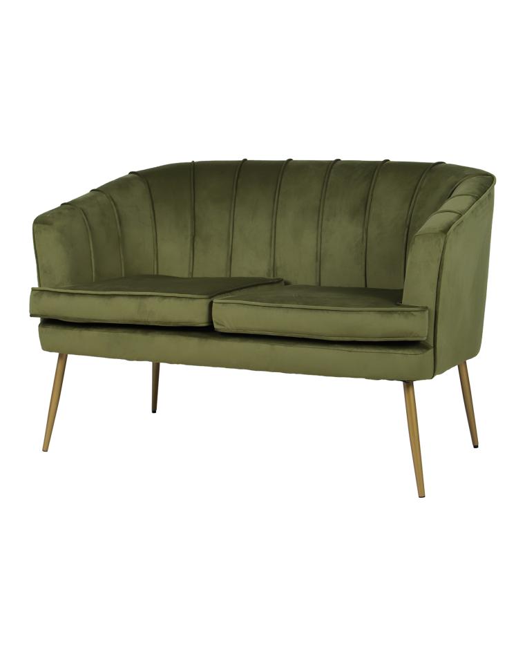 Canapé traiteur - Relax - 120 CM - Velours - Olive - Promoline