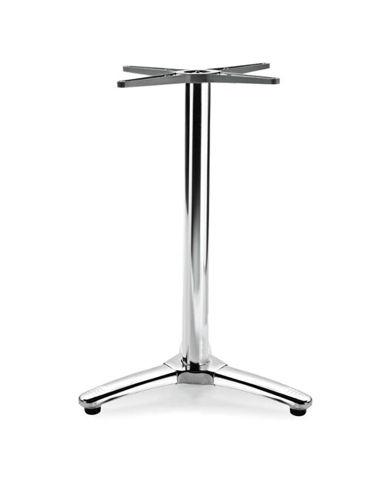 Base de table / Pied de table - 3 doigts - Roma - Chrome - Promoline