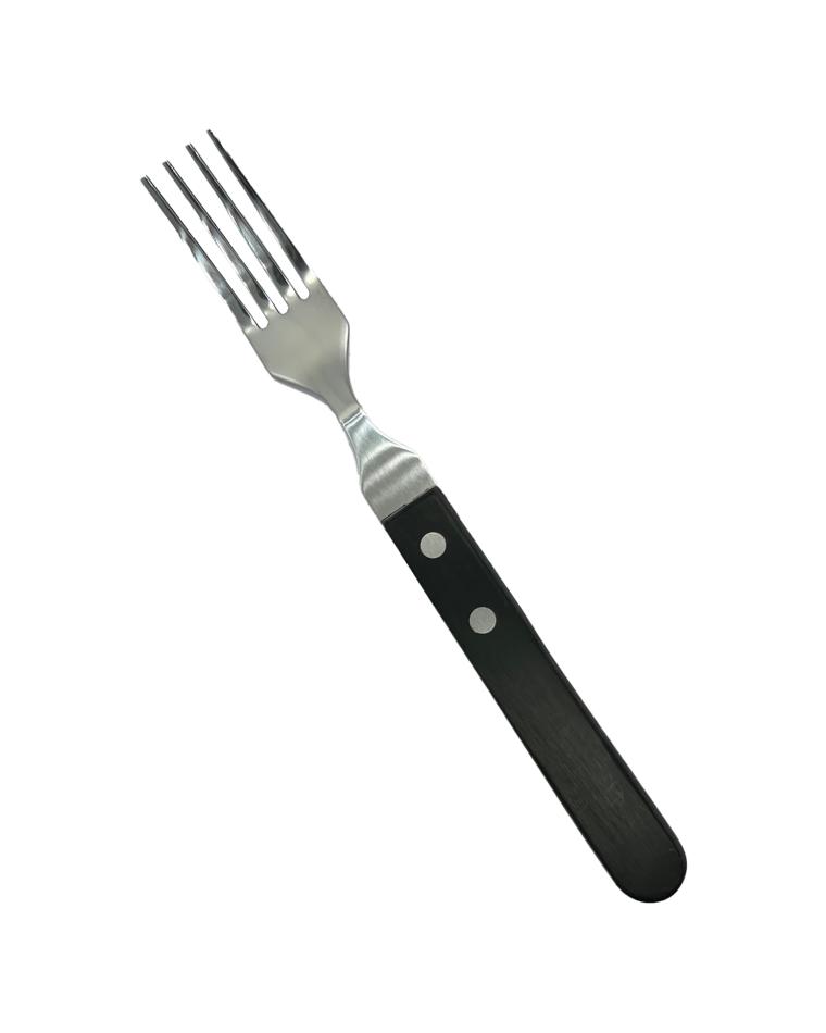 Fourchette à steak - 19,8 CM - Manche Noir - Preto - G-Tableware - 6 pièces - G-line