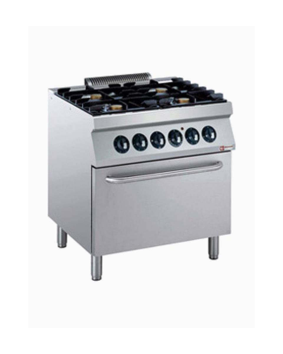 Cuisinière à gaz - Four électrique - 4 Foyers - Diamant - G17/4BFE8-N