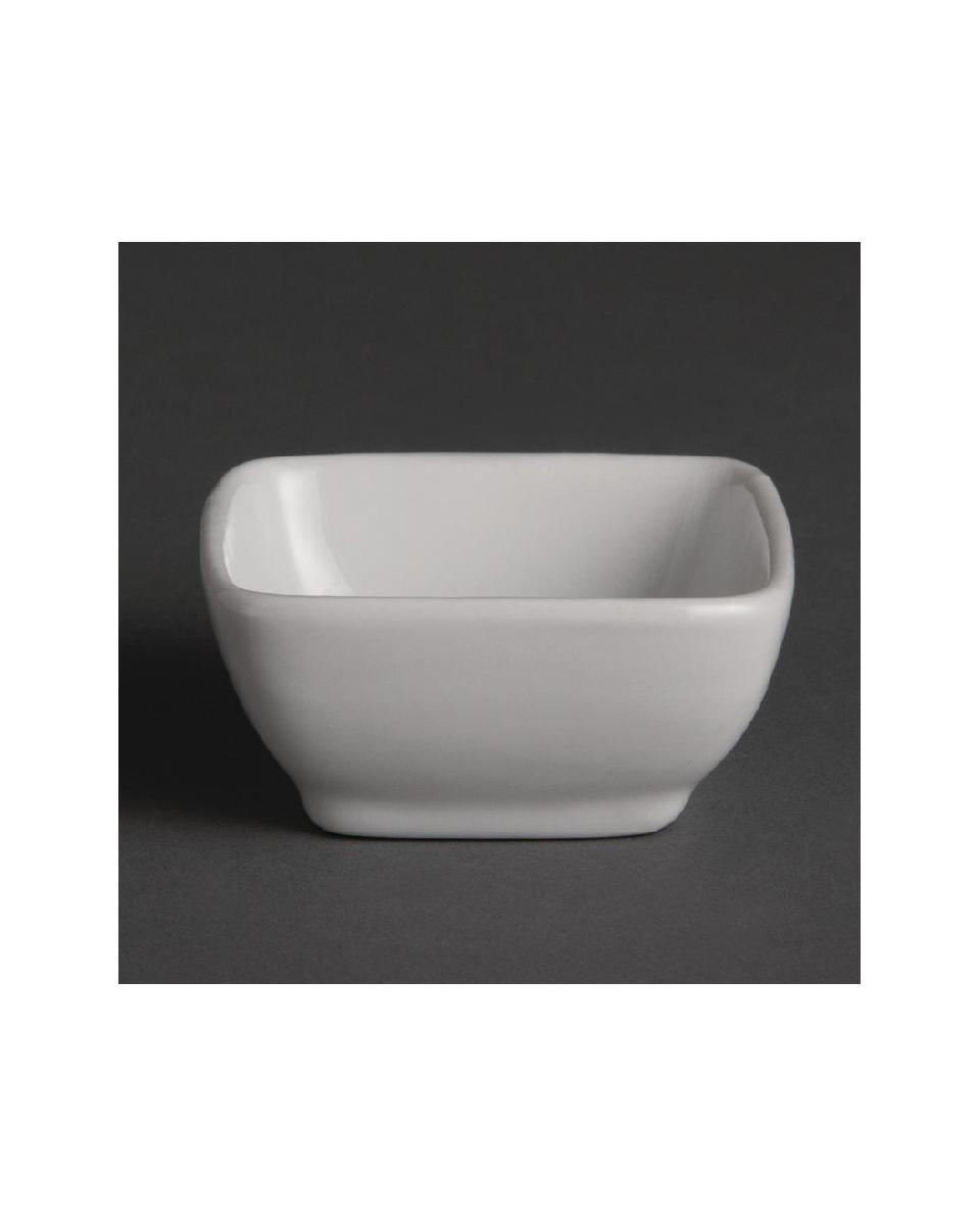 Plat Amuse - 4 CL - 12 pièces - H 3 x 6 x 6 CM - Porcelaine - Olympia - Y137