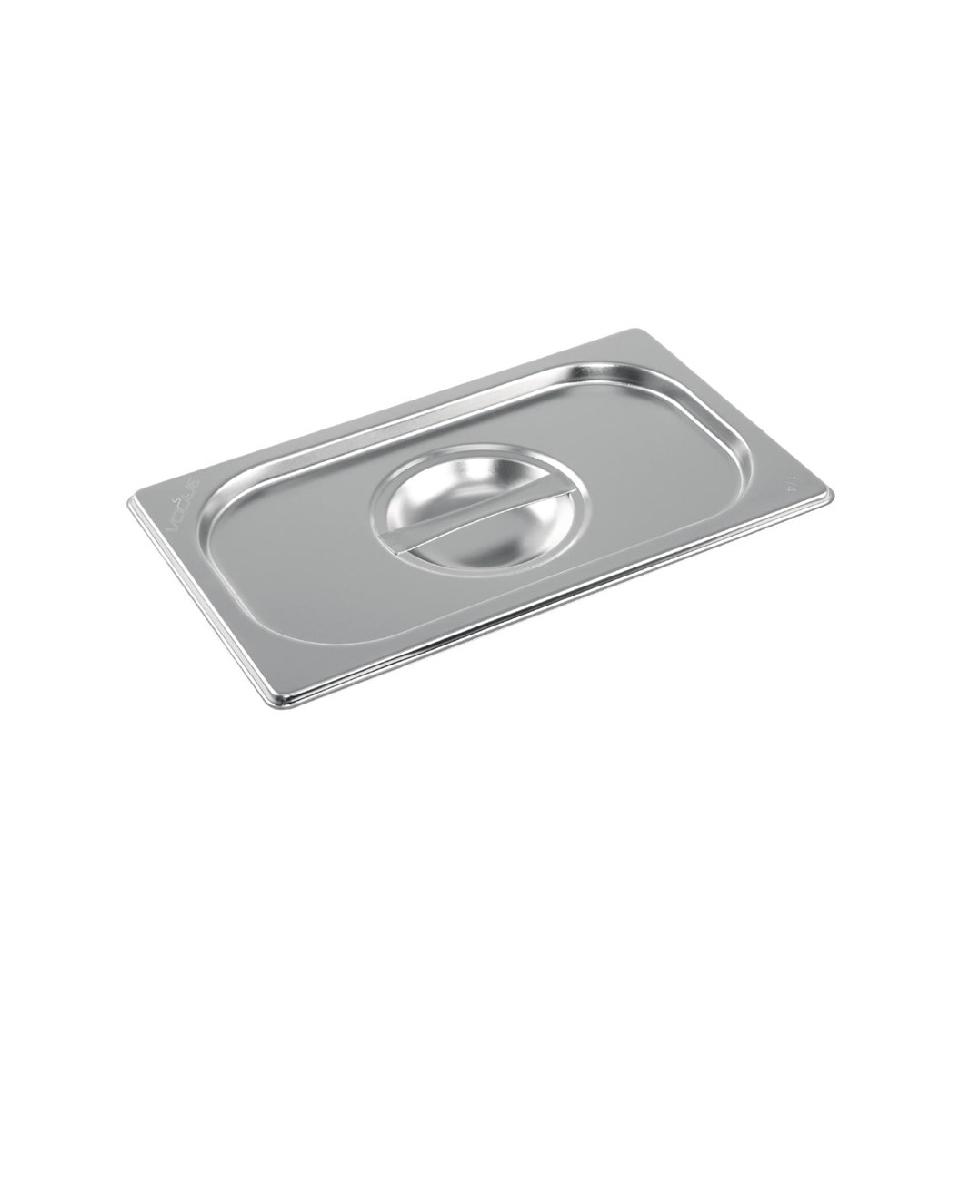 Couvercle bac gastronorme - GN 1/4 - H 3 x 26,5 x 16,2 CM - inox - Vogue - K972