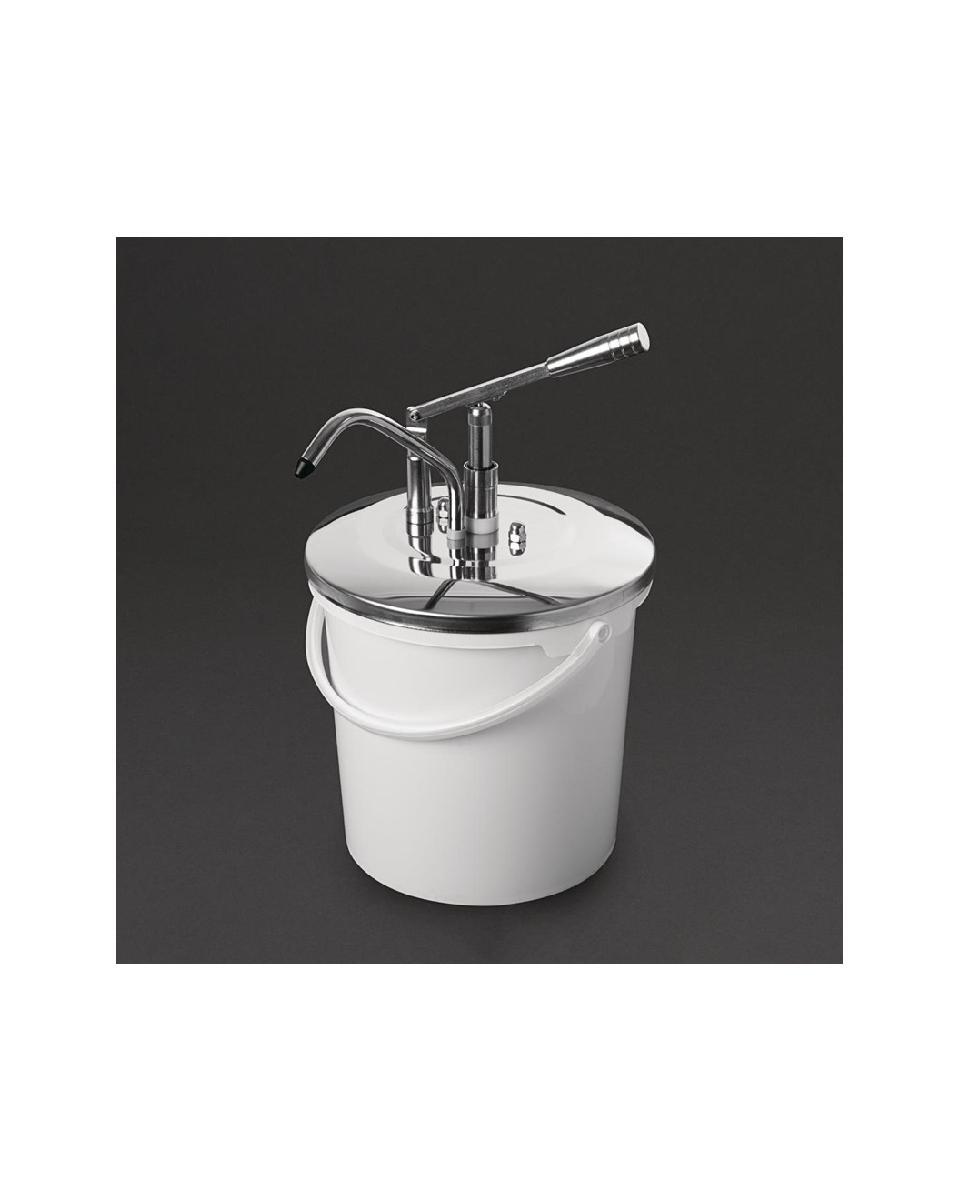 Distributeur de sauce - 10 Litres - Ø 27,5 x H 44 CM - Inox/Polypropylène - Schneider - DA362