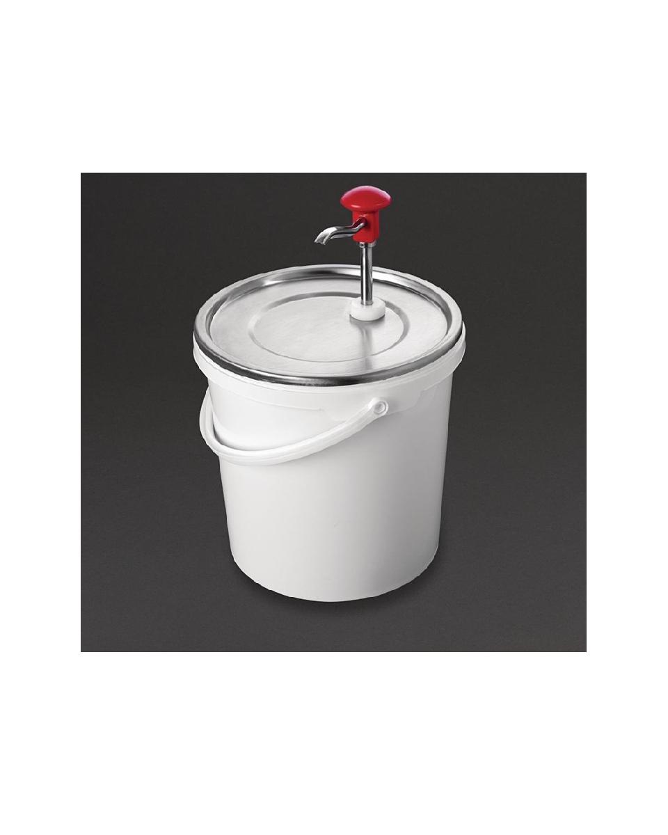 Distributeur de sauce - 10 Litres - Ø 27,5 x H 40 CM - Inox/Polypropylène - Schneider - DA363