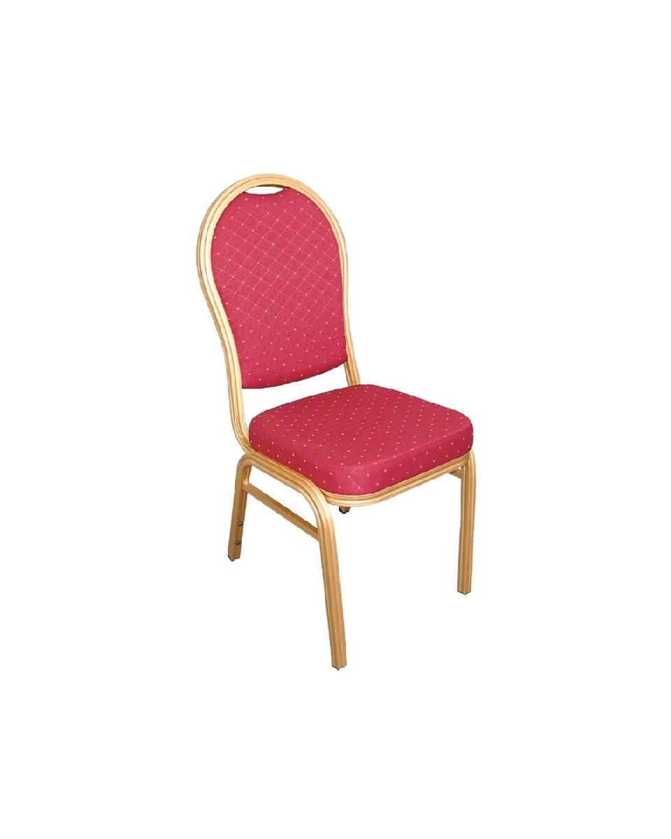 Chaise empilable - 4 pièces - Rouge - H 94 x 44 x 47 CM - Aluminium/Tissu - Bolero - U525