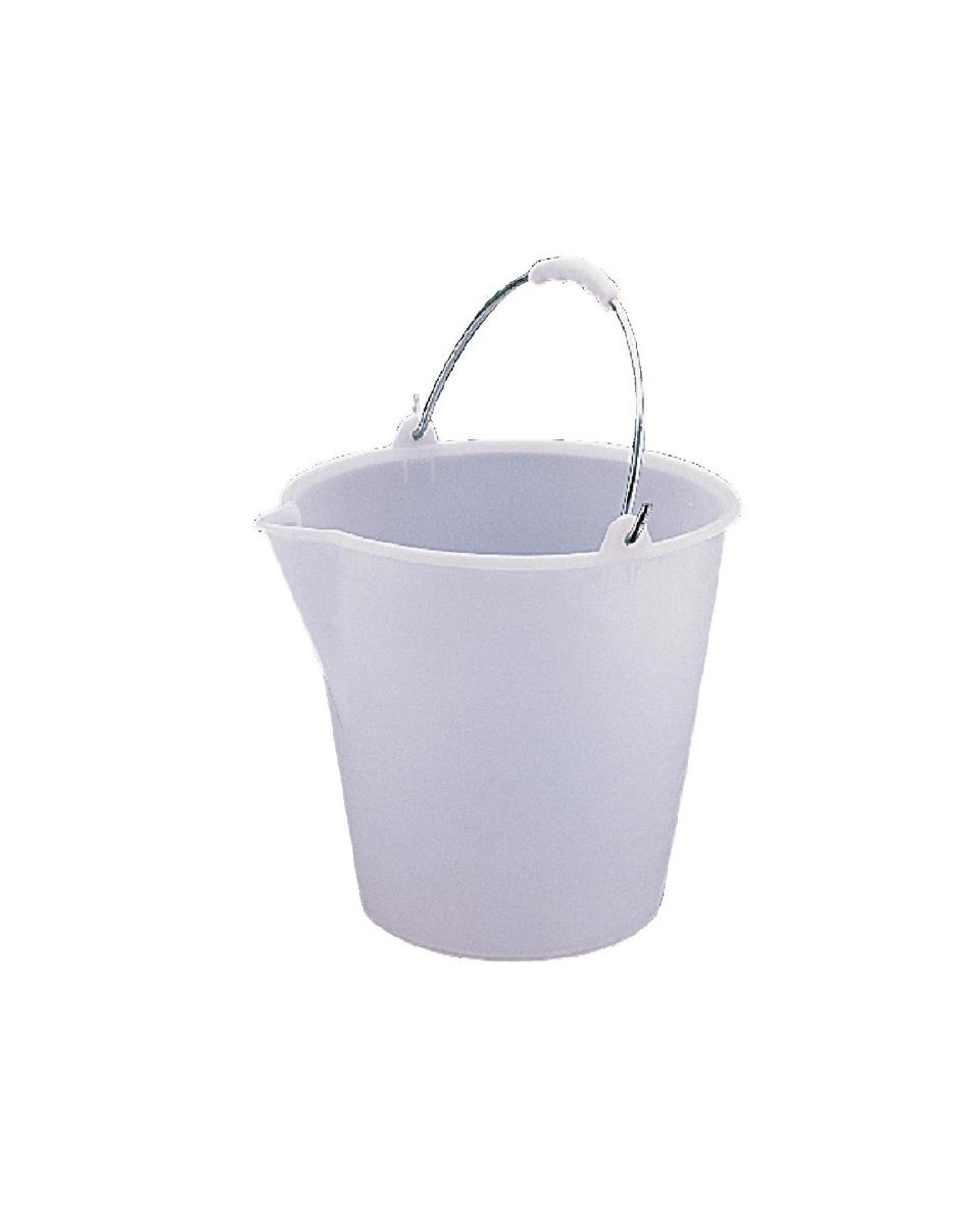 Seau - 12 Litres - Blanc - H 32 CM - Jantex - L571