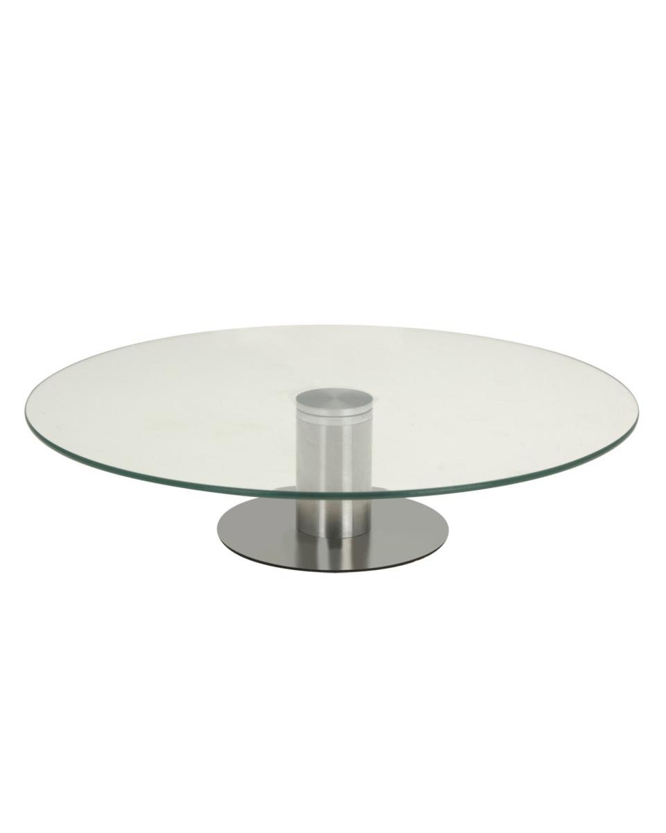 Plateau de service - Ø31 CM - Verre - Rotatif - Promoline