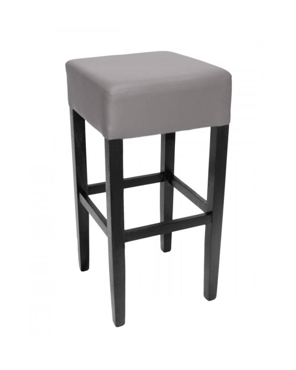 Tabouret de bar traiteur - Bruges - Gris - Simili cuir - Promoline