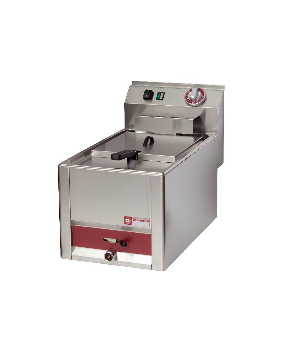 Friteuse - 8 Litres - Electrique - Robinet de vidange - Modèle de table - Diamant - ES6/F8T-N