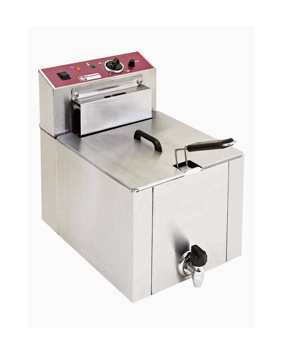 Friteuse Restauration - Friteuse - 8 litres - Vanne de vidange - Diamant - ES6/F8T