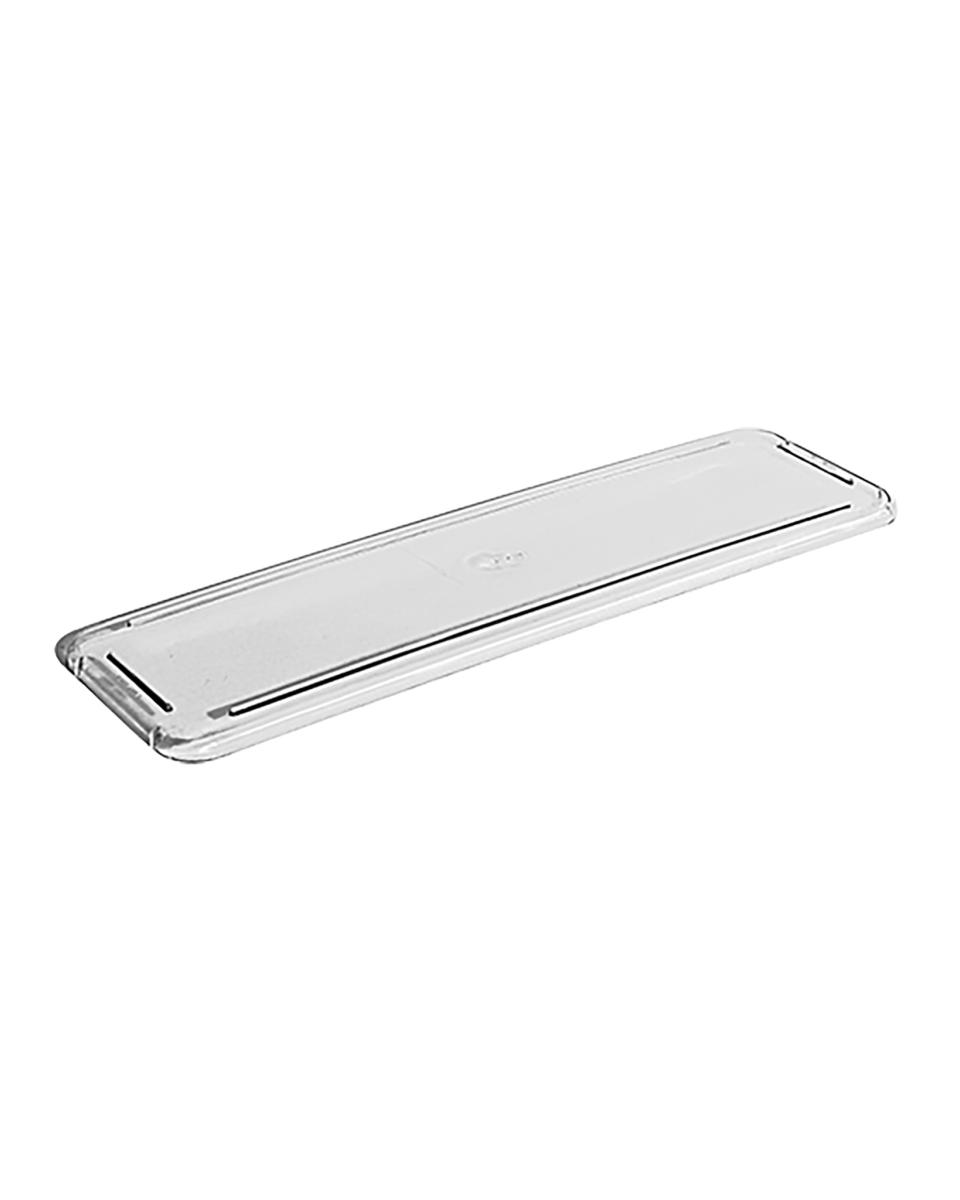 Couvercle Barquette Alimentaire - H 1 x 47 x 13 CM - 0,14 KG - Styrène-Acrylonitrile (San) - Transparent - Standard - 023005