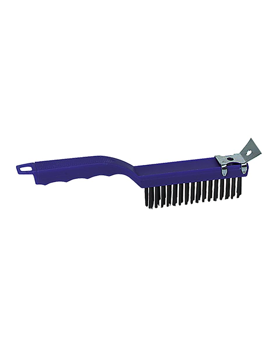 Brosse en acier - 0,2 KG - 29,9 CM - Acier - Bleu - 041035