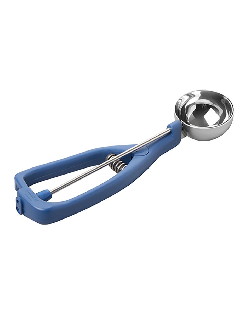 Cuillère portionneuse à glace - 0,15 KG - Ø5,6 CM - Inox 18/10 - Bleu - 0,020 Litre - Stöckel - 040220