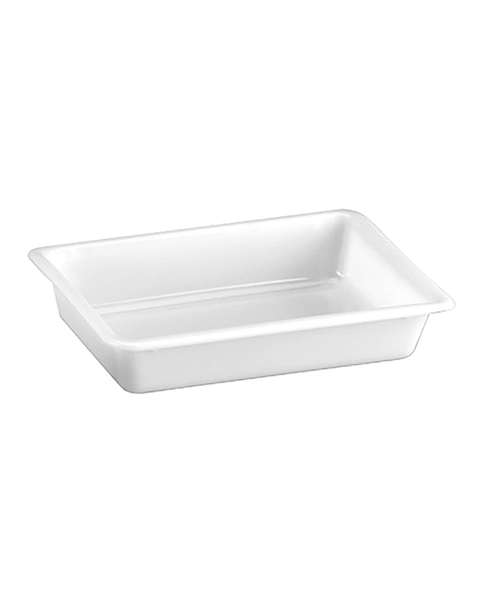 Poubelle à résidus - H 7 x 34 x 23,5 CM - 0,275 KG - Polypropylène - Blanc - 3 Litre - -40°C / +75°C - Denox - 600011