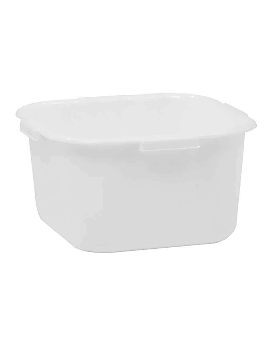 Poubelle à résidus - H 17 x 31 x 31 CM - 0,405 KG - Polypropylène - Blanc - 8 Litres - Denox - 600038