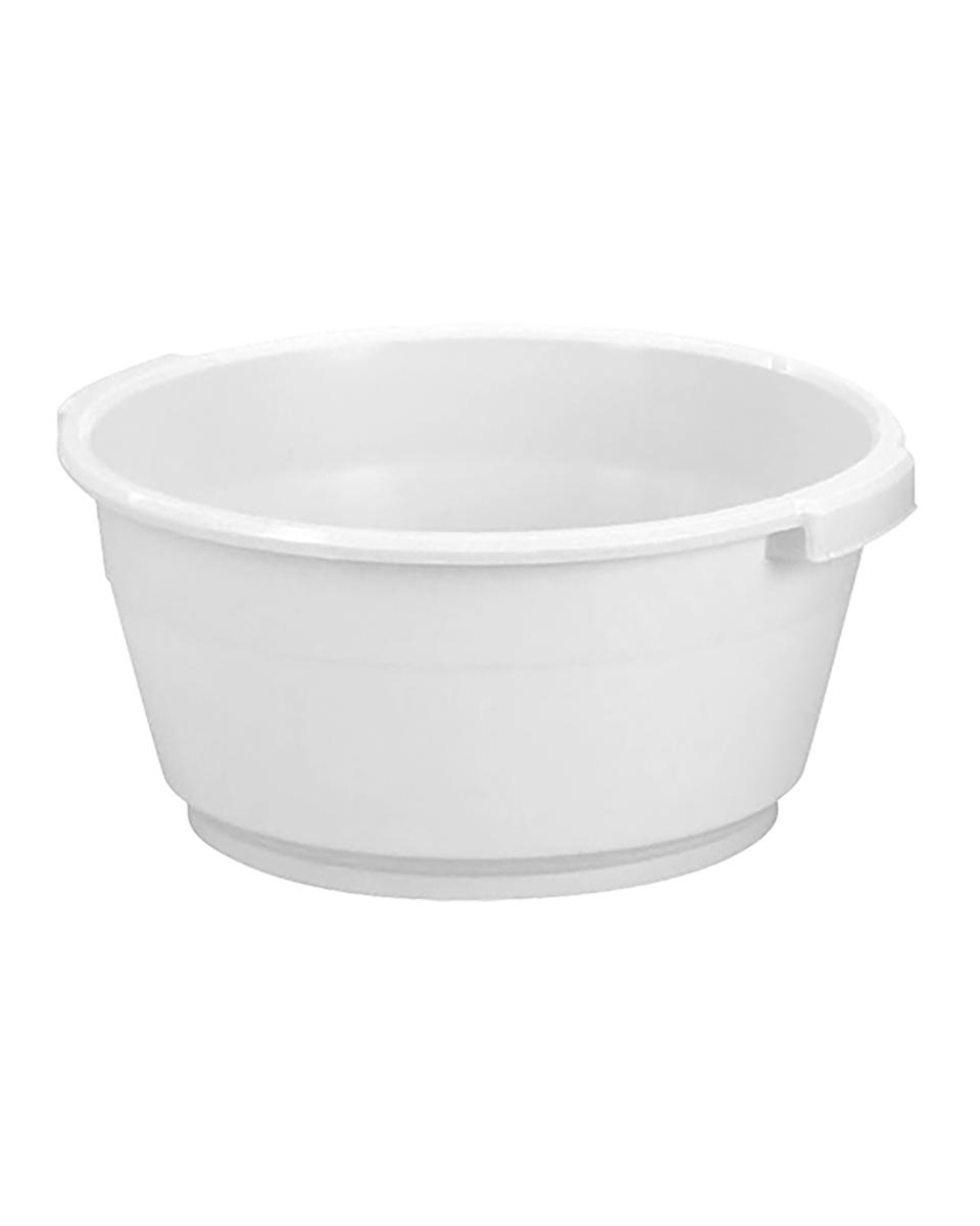 Poubelle à résidus - H 16 CM - 0,333 KG - Ø33,5 CM - Polypropylène - Blanc - 10 Litres - Denox - 600040