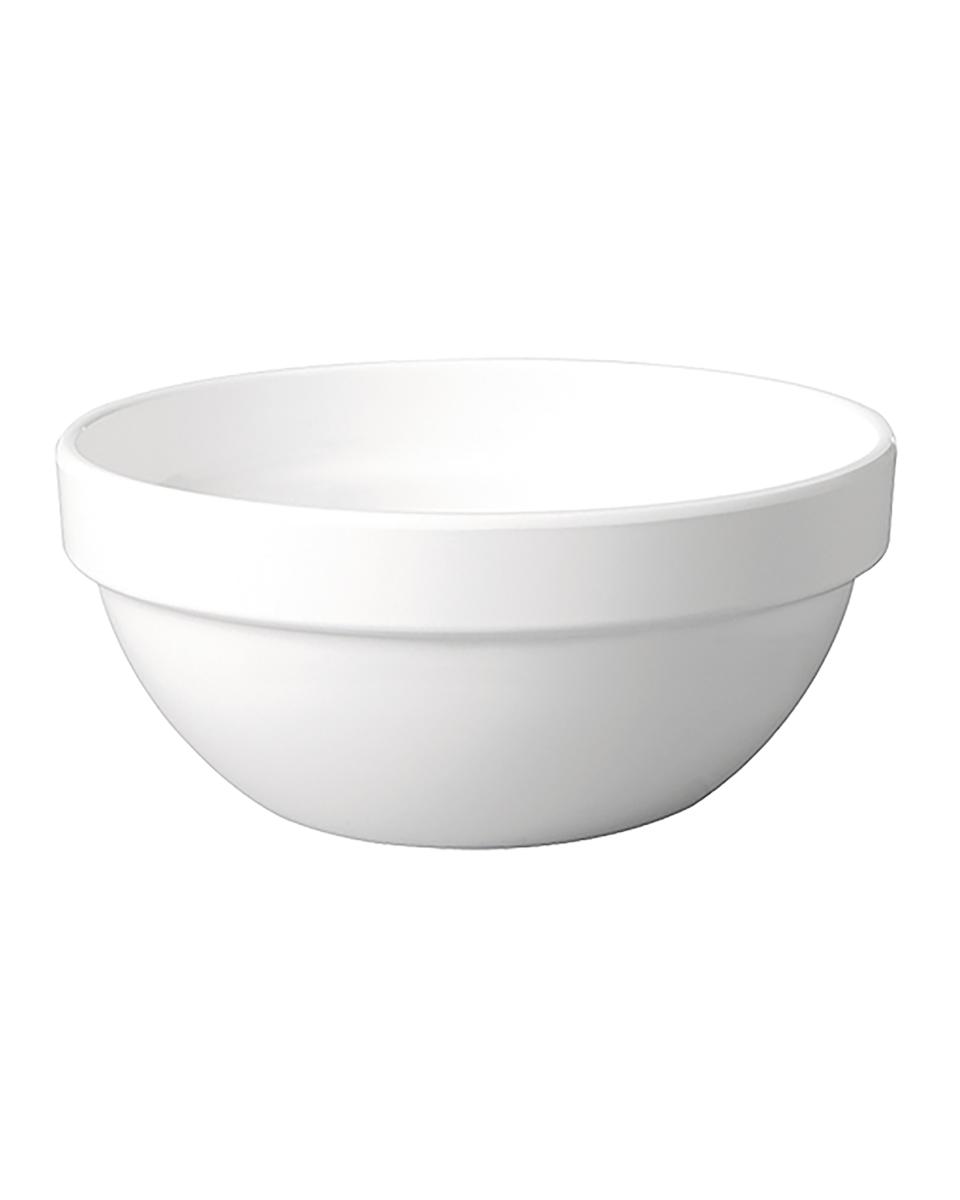 Plat de service - H 6,5 CM - 0,15 KG - Ø14 CM - Mélamine - Blanc - 0,5 Litre - 060012