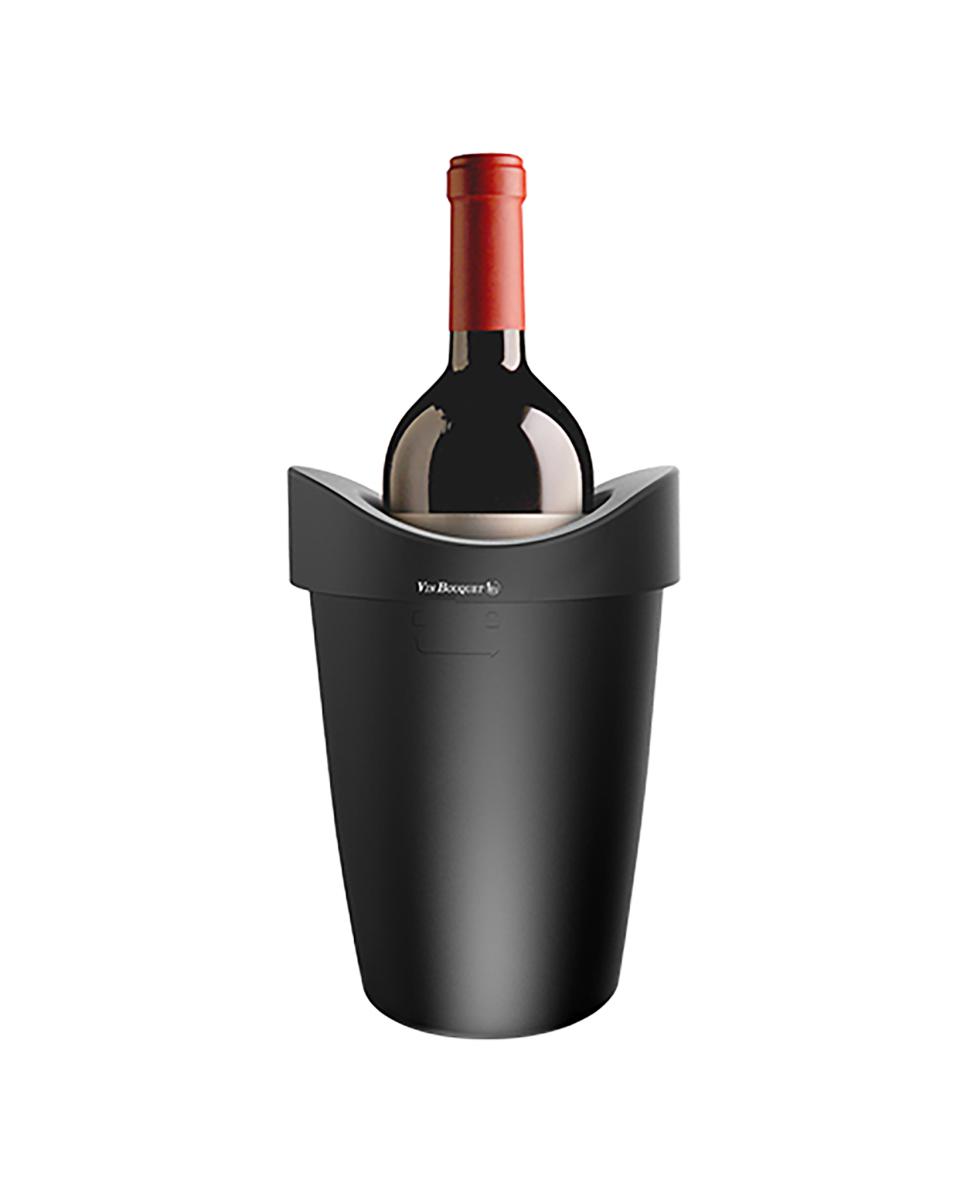 Seau à Vin - H 22 CM - 0,31 KG - Ø15 CM - Polypropylène - Noir - Vin Bouquet - 220006