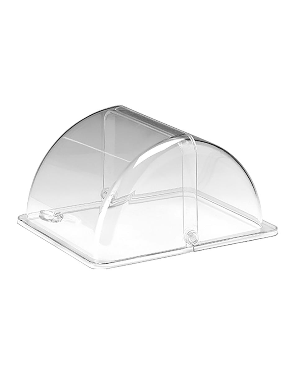 Couvercle - 1/2 GN - H 19 x 37 x 37 CM - Polycarbonate - Transparent - Couvercle Rolltop - 145245