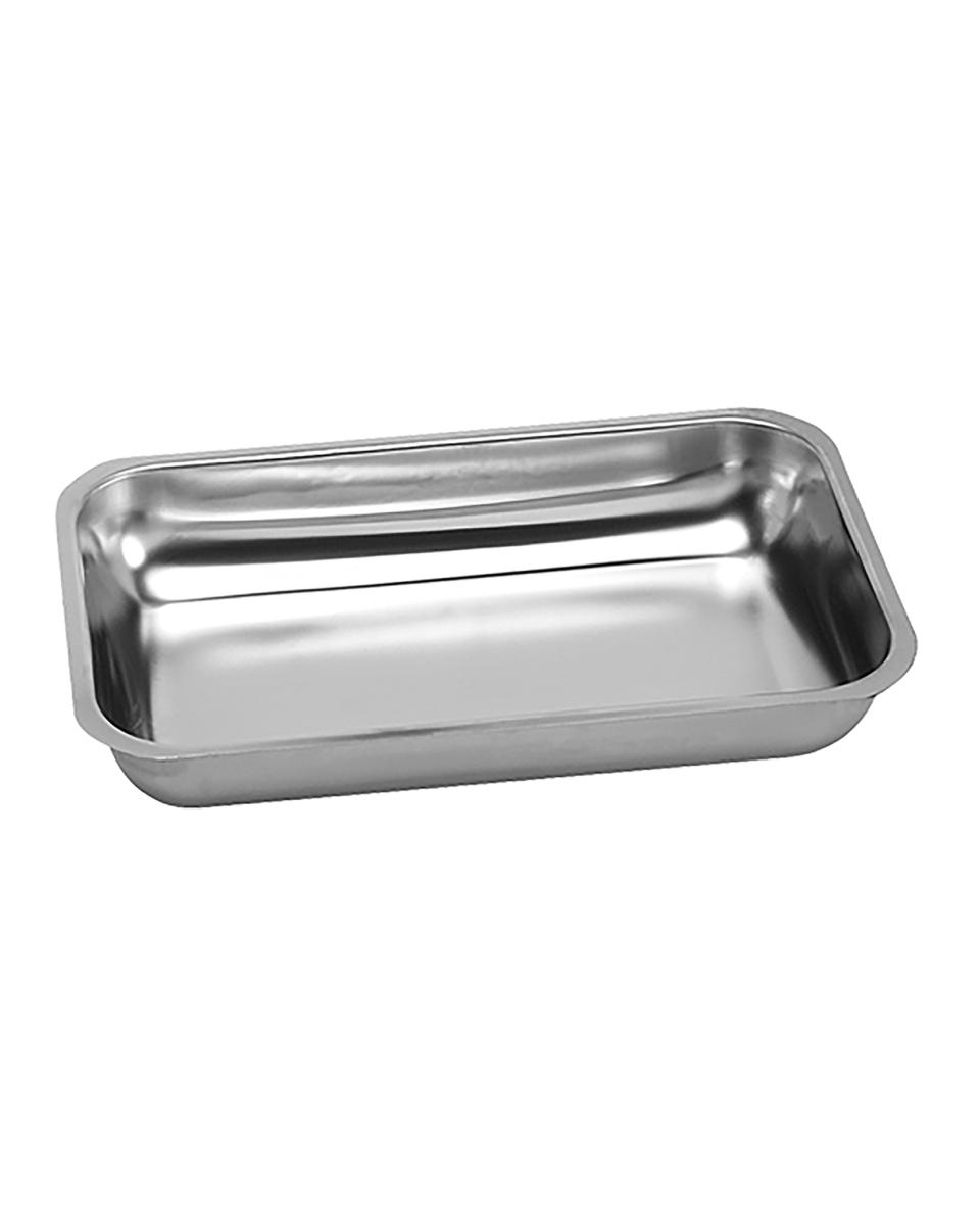 Plateau à viande - H 7,5 x 36 x 22 CM - 0,75 KG - Inox 18/08 - 885028