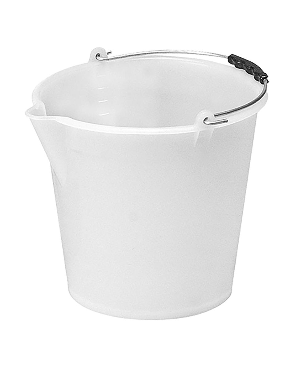 Seau - H 31 CM - 1,5 KG - Ø34 CM - polyéthylène - Blanc - 17 Litre - 956022