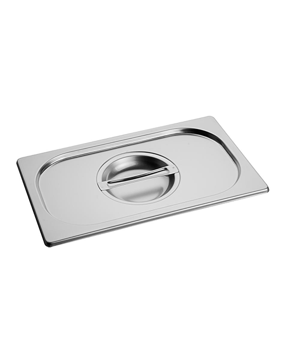 Couvercle Gastronorm - 1/4 GN - 26,5 x 16,2 CM - Inox - Standard - Caterchef - 953146