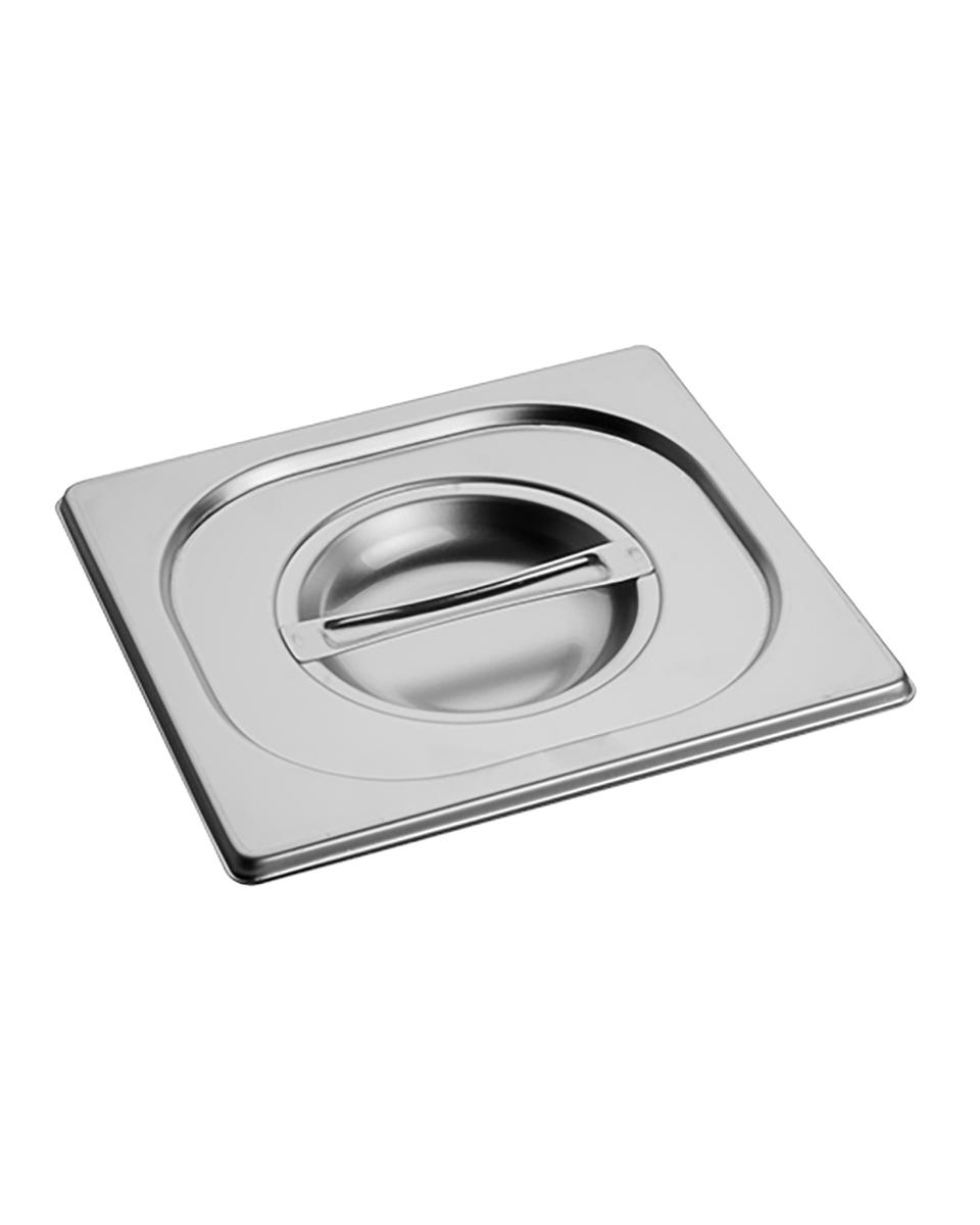 Couvercle Gastronorm - 1/6 GN - 17,6 x 16,2 CM - Inox - Standard - Caterchef - 953166