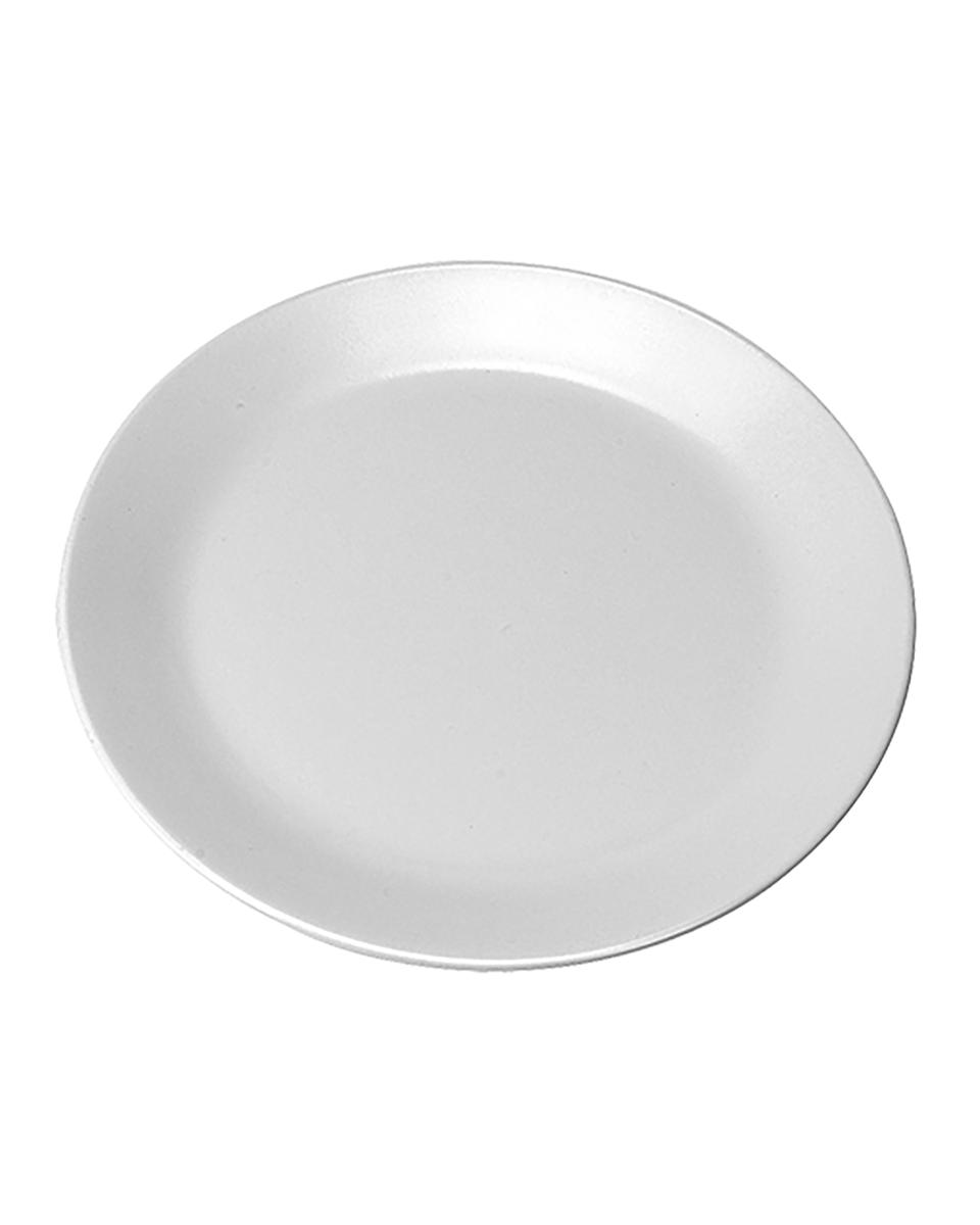 Assiette - 0,22 KG - Ø24 CM - Mélamine - Blanc - WACA - 937786