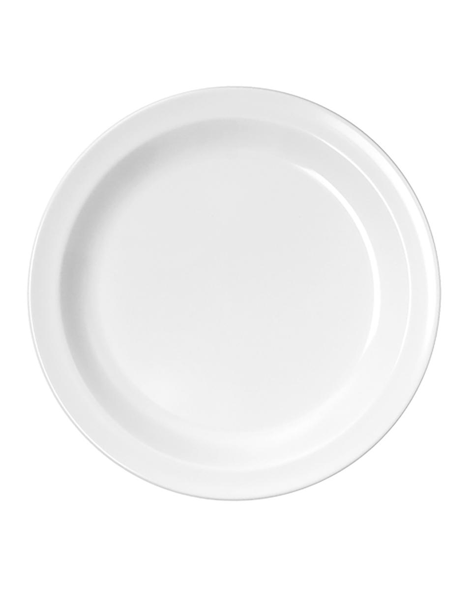 Assiette - 0,13 KG - Ø19,5 CM - Mélamine - Blanc - WACA - 937924