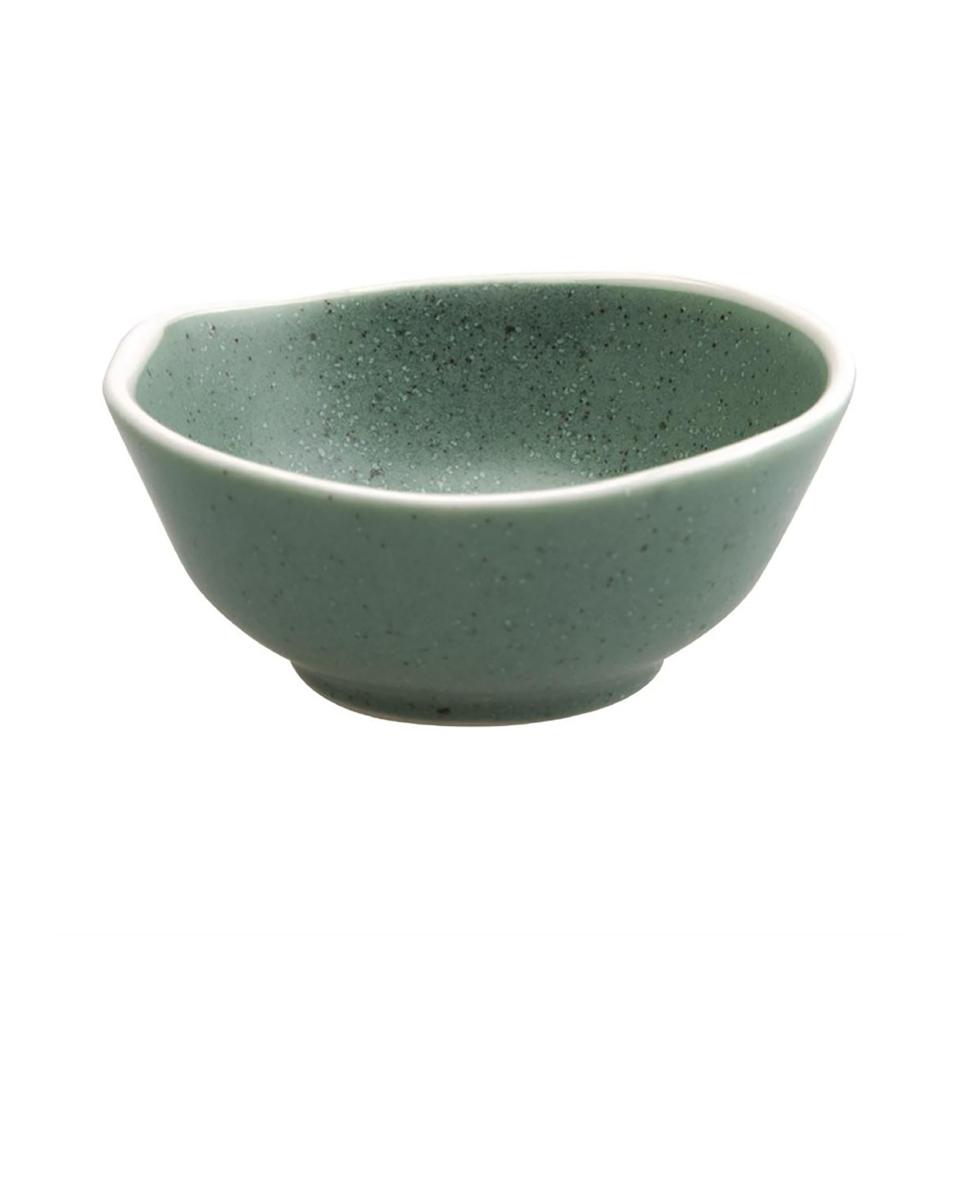 Plats à trempette - 70 CL - 12 pièces - Vert - Ø 8 x H 3,5 CM - Porcelaine - Olympia - DR806