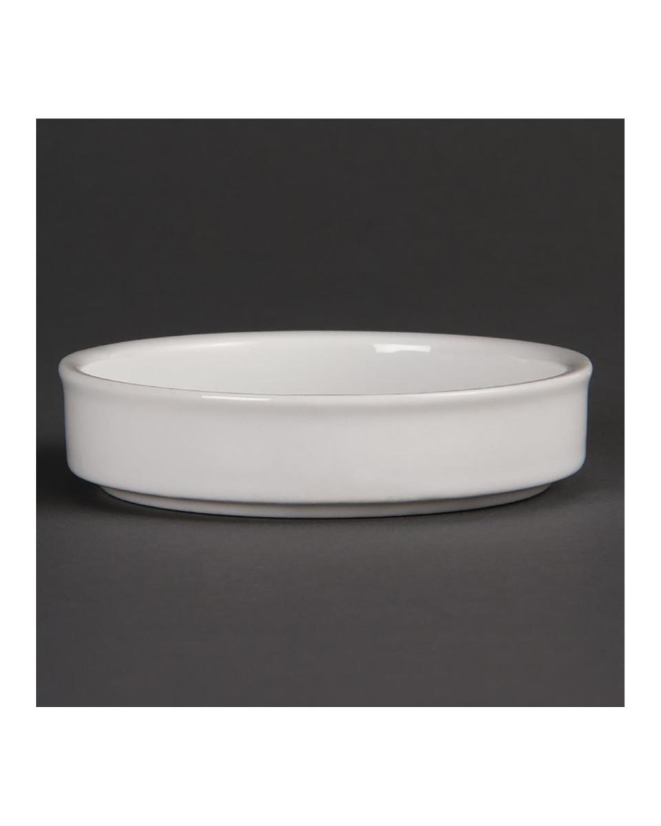 Plat à tapas - 6 pièces - Ø 10,2 x H 2 CM - Porcelaine - Olympia - DK827