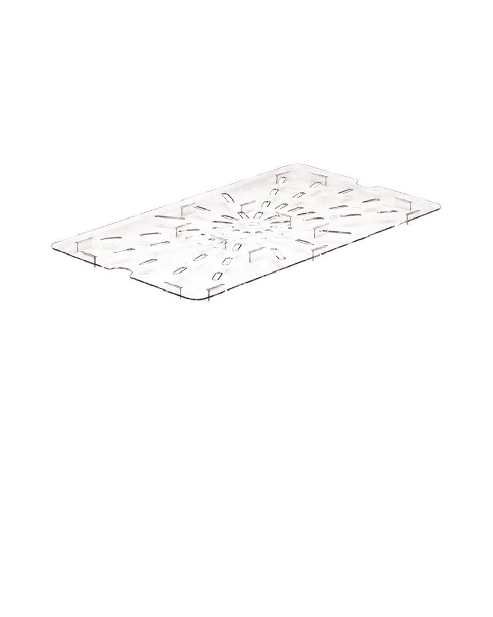 Grille d'égouttement - GN 1/1 - Transparent - H 0,8 x 53 x 32,5 CM - Polycarbonate - Cambro - DM741