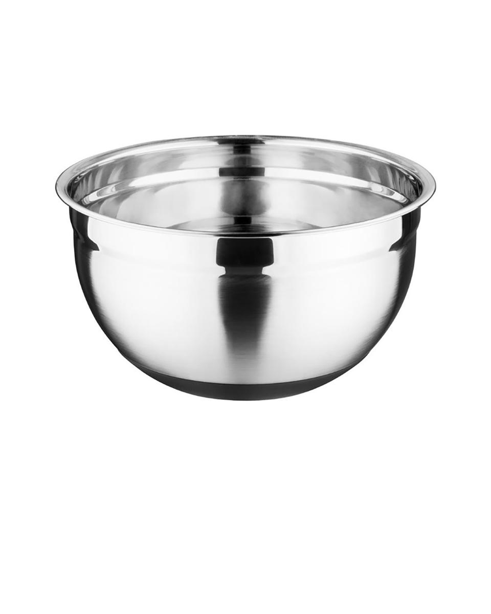 Bol mélangeur - Fond en silicone - 5 Litres - Ø 26 x H 13,4 CM - Inox - Vogue - GG022