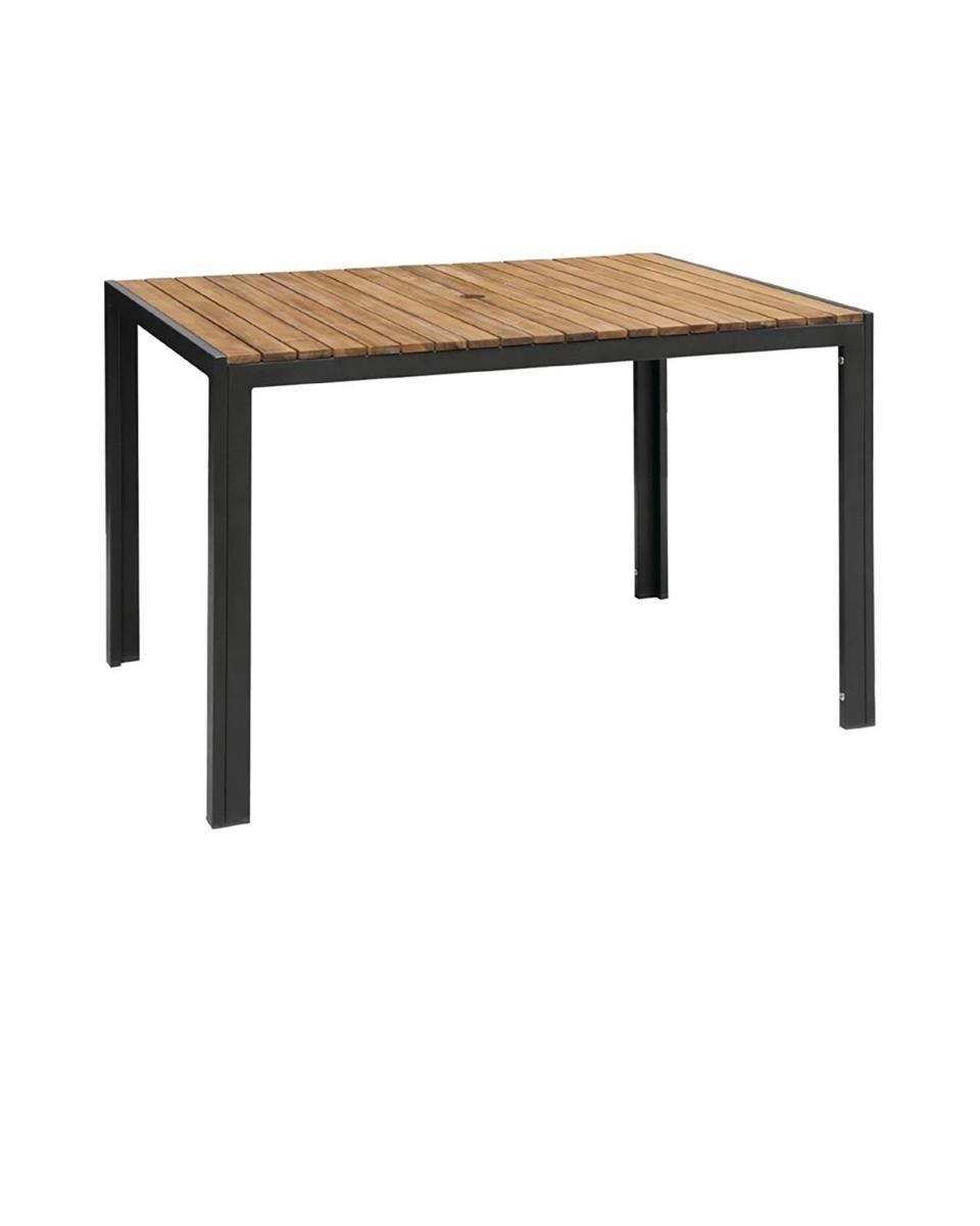 Table - H 74 x 120 x 80 CM - Bois d'Acacia/Acier - Bolero - DS153