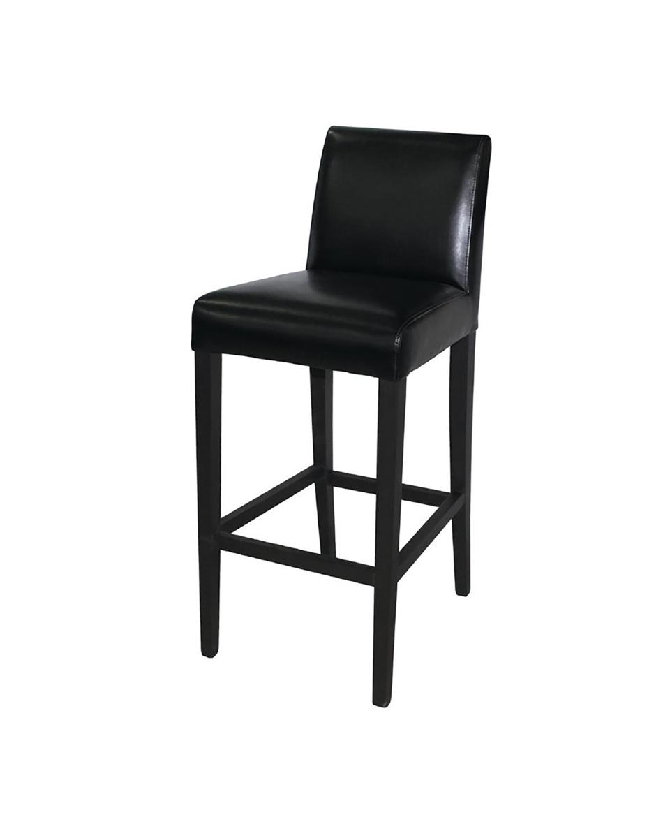 Tabouret de bar - Haut - Noir - H 103 x 44 x 54 CM - Similicuir/Bois de bouleau - Bolero - GG651