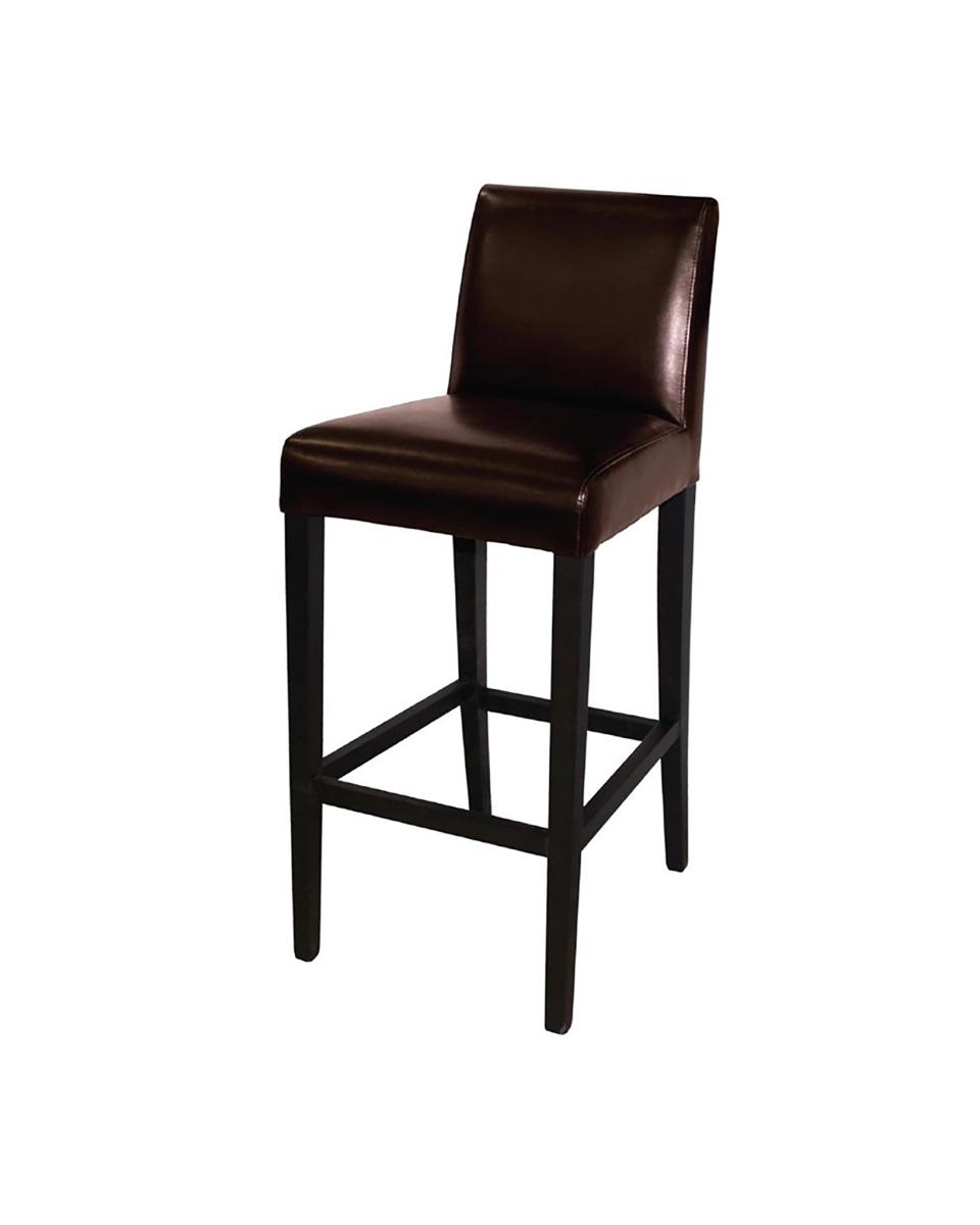 Tabouret de bar - Haut - Marron - H 103 x 44 x 54 CM - Similicuir/Bois de bouleau - Bolero - GG652