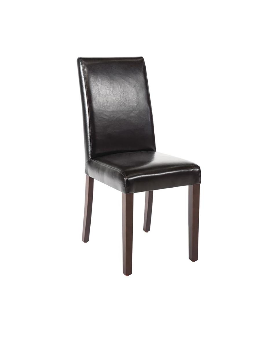 Chaise de restauration - 2 pièces - Noir - H 94 x 40,5 x 50 CM - Simili Cuir/Bouleau - Bolero - GF954