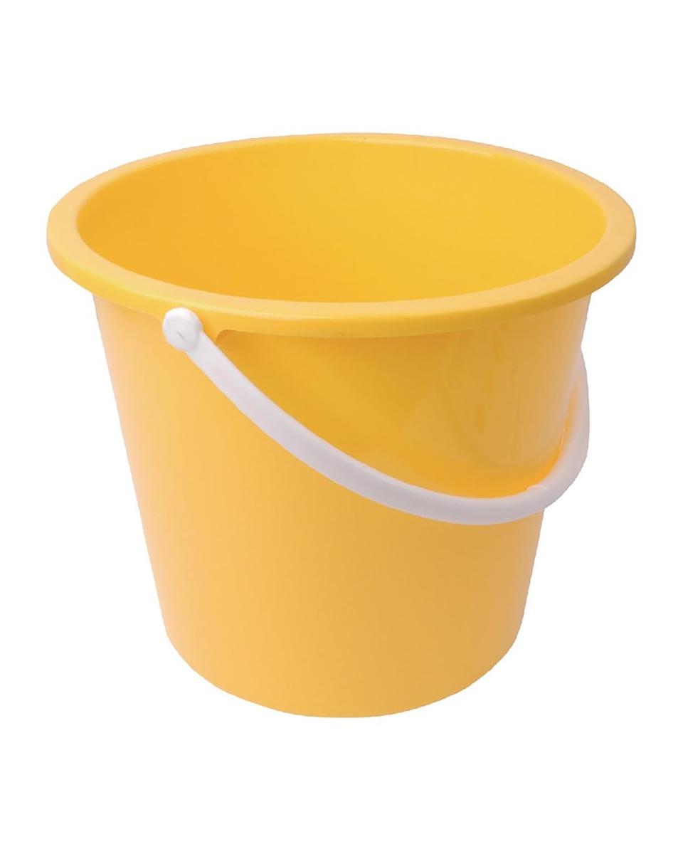 Seau - Jaune - H 26 x 28 x 29,5 CM - Plastique - Jantex - CD805