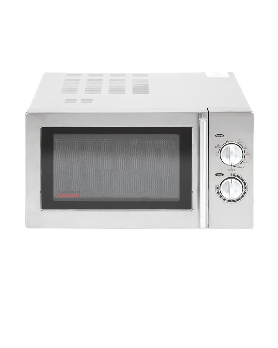 Micro-ondes - 23 Litres - H 28,1 x 48,3 x 39,6 CM - 900 W - 230 V - Inox - Caterlite - CD399